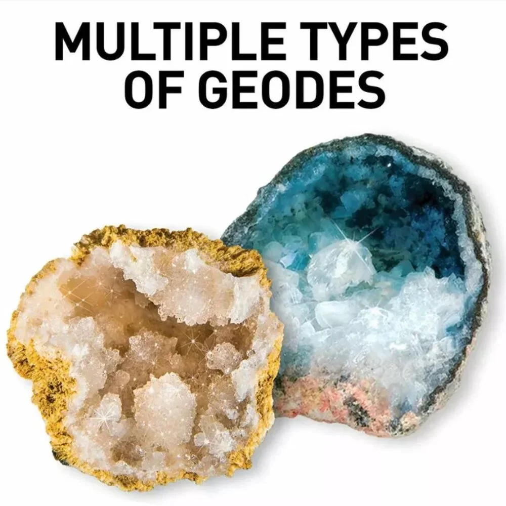 NEW National Geographic Break open 15 Geodes STEM Kit Science Geology Classroom
